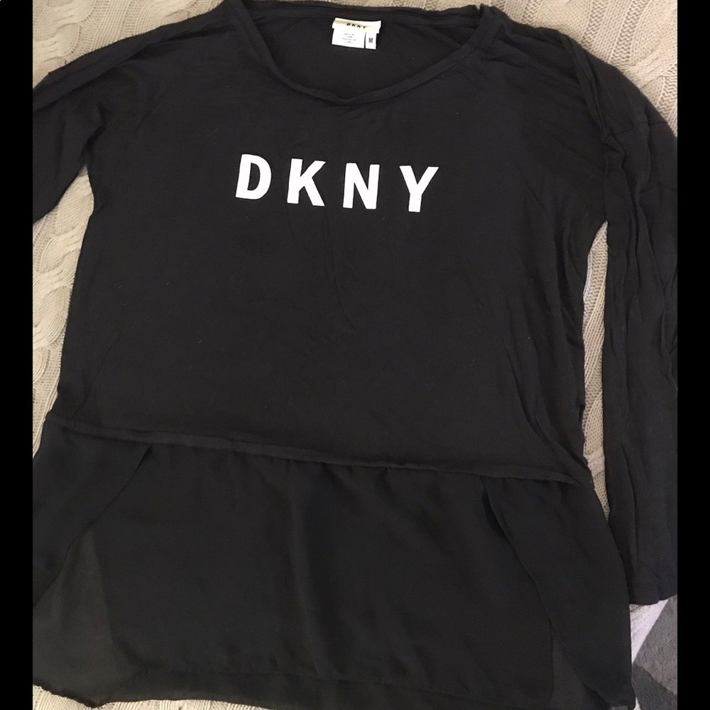 DKNY black long sleeves top
